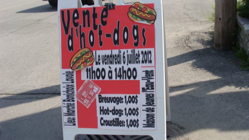 Vente hot-dogs Bonichoix 2012